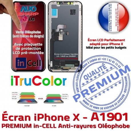 Vitre Tactile iPhone A1901 Super Cristaux True Retina 3D HD SmartPhone 5,8 Affichage Tone pouces PREMIUM Liquides Apple inCELL X