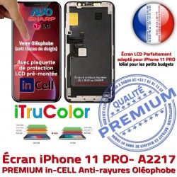 inCELL Affichage iPhone PREMIUM Oléophobe Écran True HDR SmartPhone LCD A2217 Vitre Tactile Multi-Touch iTruColor Verre Tone