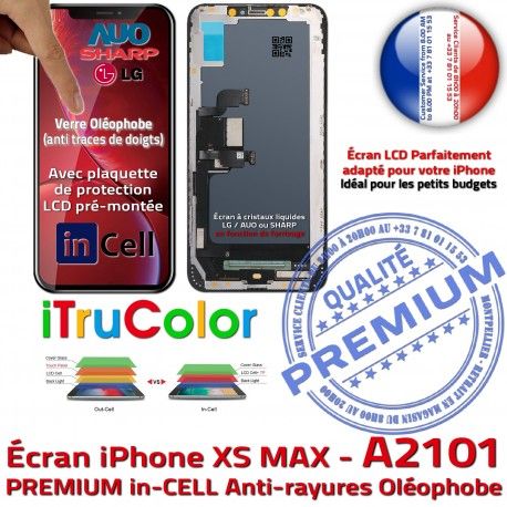 Vitre in-CELL iPhone A2101 Oléophobe LCD Multi-Touch Cristaux Apple Liquides 3D HDR Écran SmartPhone Remplacement inCELL Verre PREMIUM Touch