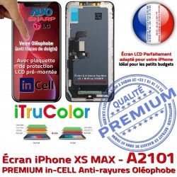 6,5 Cristaux Réparation inCELL PREMIUM iPhone Liquides Écran iTruColor Retina inch Apple 3D Super HD LCD A2101 Touch SmartPhone