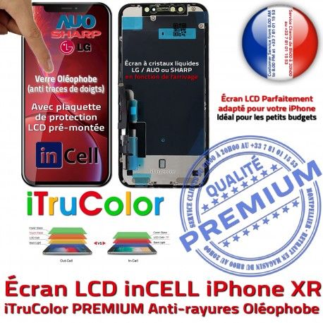Apple in-CELL iPhone XR PREMIUM SmartPhone Oléophobe Verre True inCELL LG Tone Écran Affichage Tactile LCD iTruColor Multi-Touch HDR