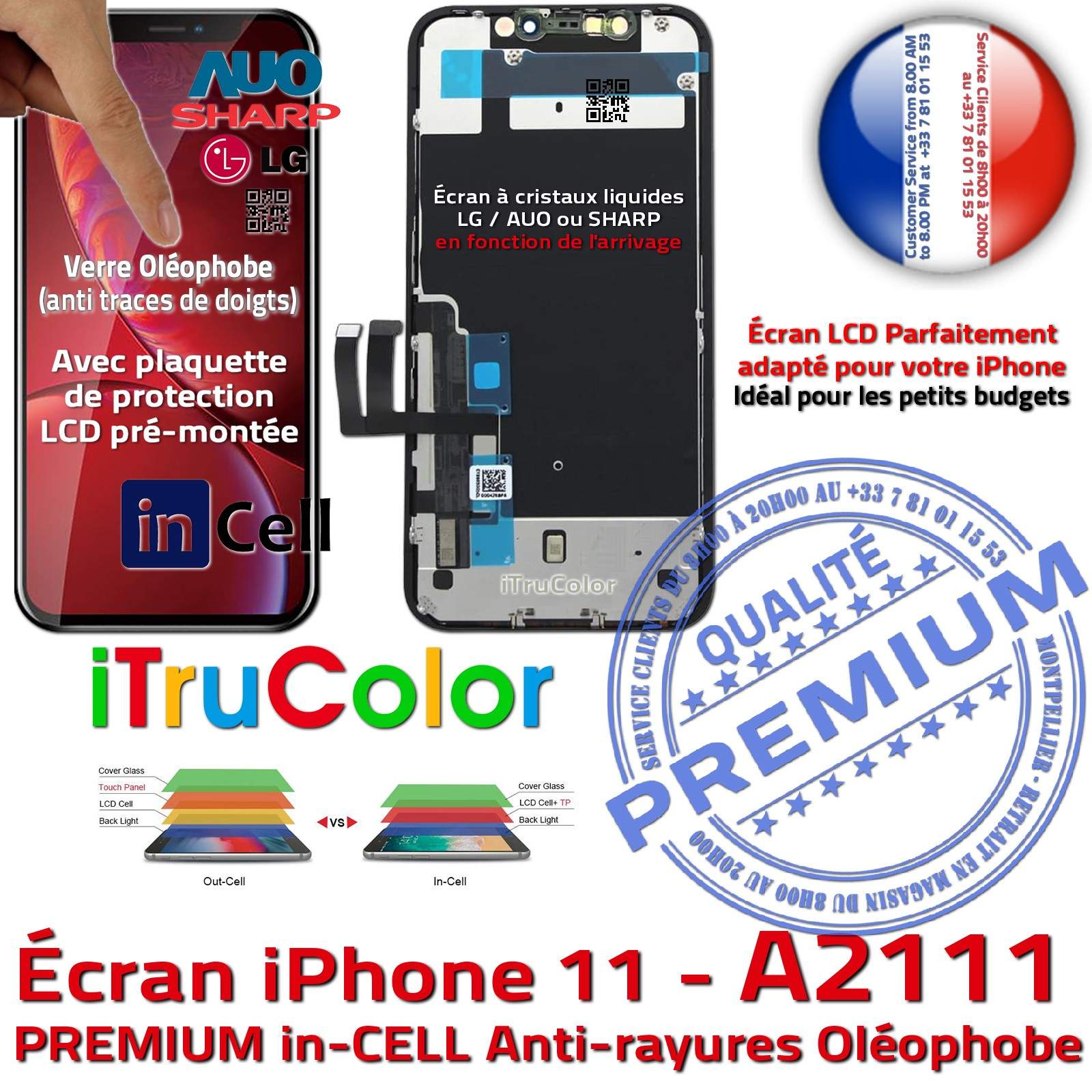 Ecran Complet iPhone 11 - Alcalian - Apple Neuf Compatible