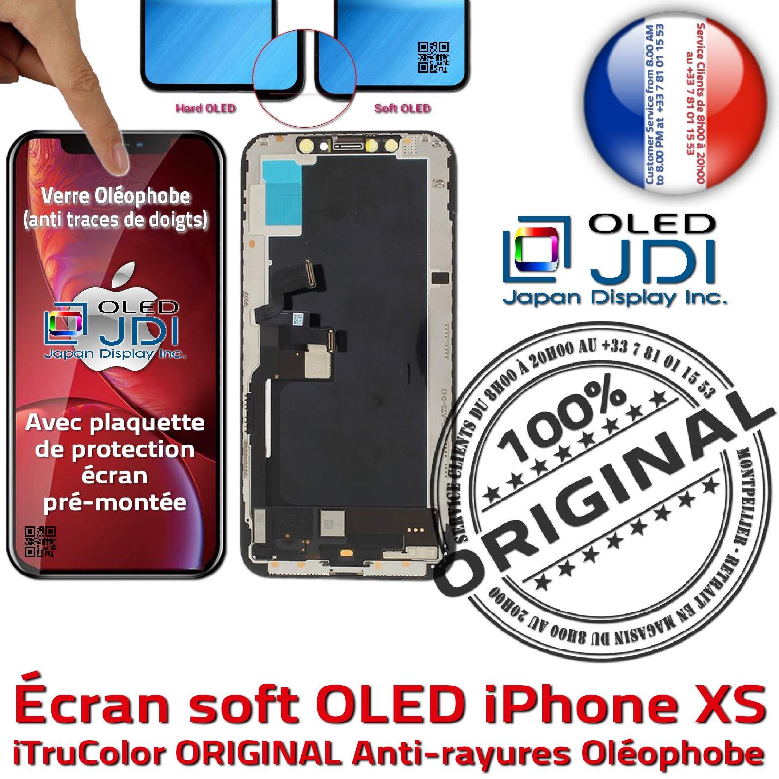 Écran Tactile soft OLED Apple iPhone XS ORIGINAL Super Retina 5,8