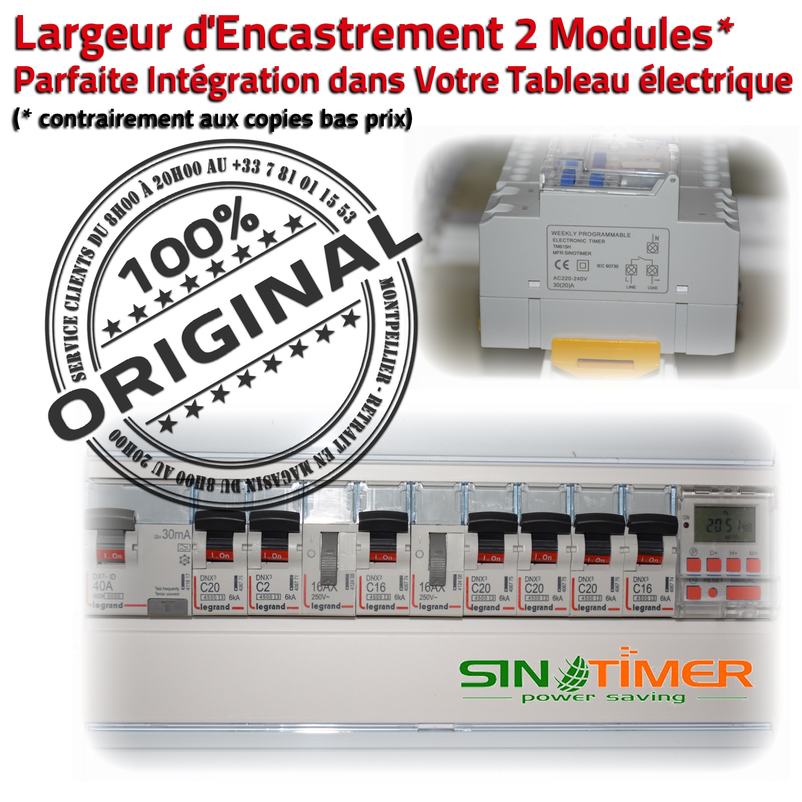 Minuterie Programmations Contacteur Journalières Cumulus Rail DIN 30A 7200W