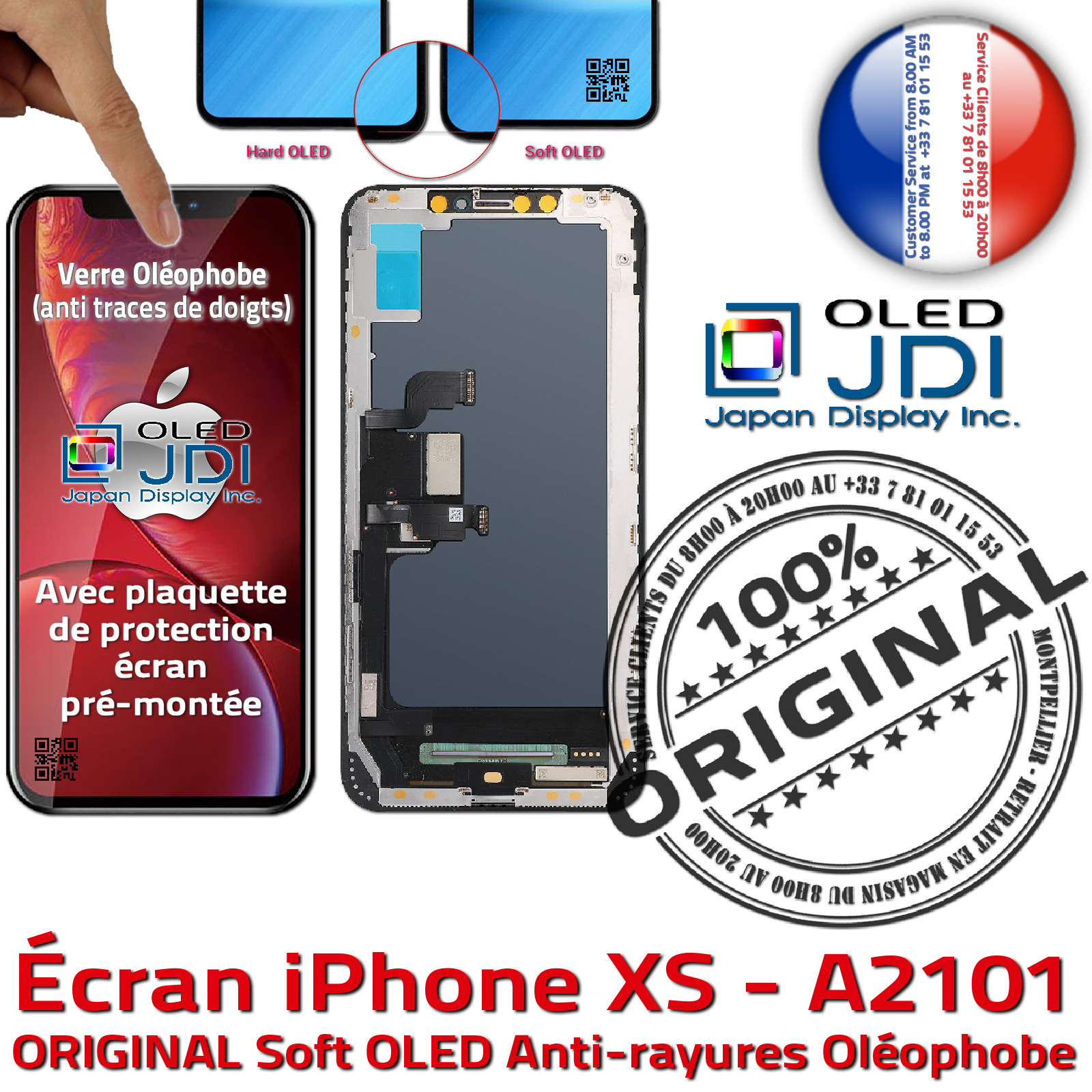 Remplacement Vitre tactile iPhone X / XS / XS MAX / XR