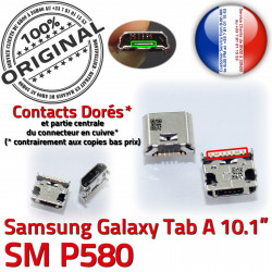 charge Tab-A Dorés Fiche Connector USB Prise SLOT TAB-A souder MicroUSB Dock de Qualité Samsung ORIGINAL SM-P580 Pins Chargeur Galaxy à