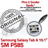 Samsung Galaxy Tab-A SM-P585 USB Connector Prise de souder à TAB-A Chargeur Dorés Fiche Dock charge MicroUSB ORIGINAL Qualité Pins SLOT