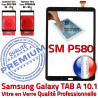 Galaxy Samsung TAB A SM-P580 N Verre Noire Ecran 10.1 Qualité Vitre TAB-A PREMIUM Tactile aux Résistante Noir Supérieure en inch Chocs