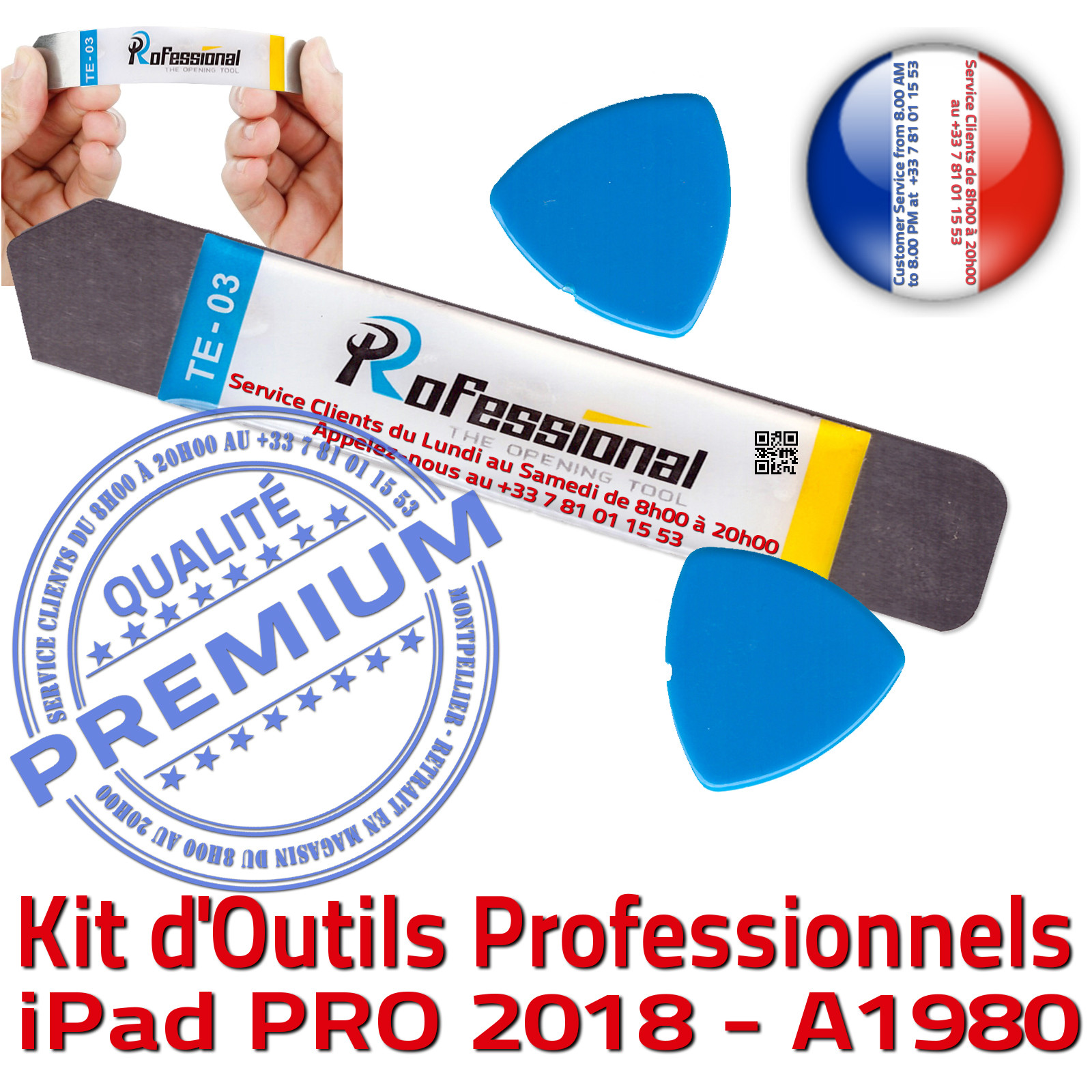 KIT Outils Qualité Professionnelle Réparation Vitre Tactile iPad PRO A1980 iLAME Démontage Remplacement Ecran Compatible