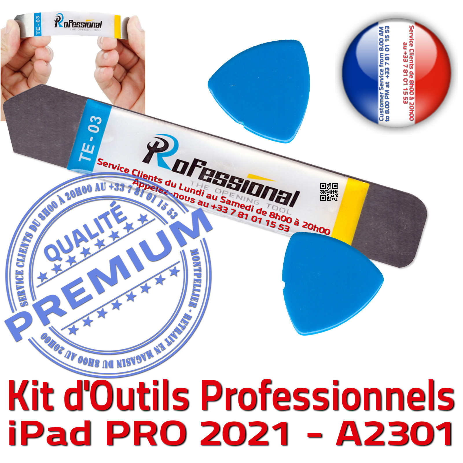 KIT Outils Qualité Professionnelle Réparation Vitre Tactile iPad PRO A2301 iLAME Démontage Remplacement Ecran Compatible