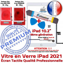 A2604 Blanche Vitre Tablette PREMIUM B Outil Réparation A2603 Verre iPad 2021 Nappe Precollé Qualité Adhésif A2605 Tactile A2602 Démontage KIT Bouton PACK HOME