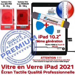 Verre Vitre Qualité Nappe A2603 PACK HOME Démontage iPad Noire Réparation Adhésif Bouton Outil A2605 Precollé A2604 N A2602 KIT PREMIUM Tablette Tactile 2021