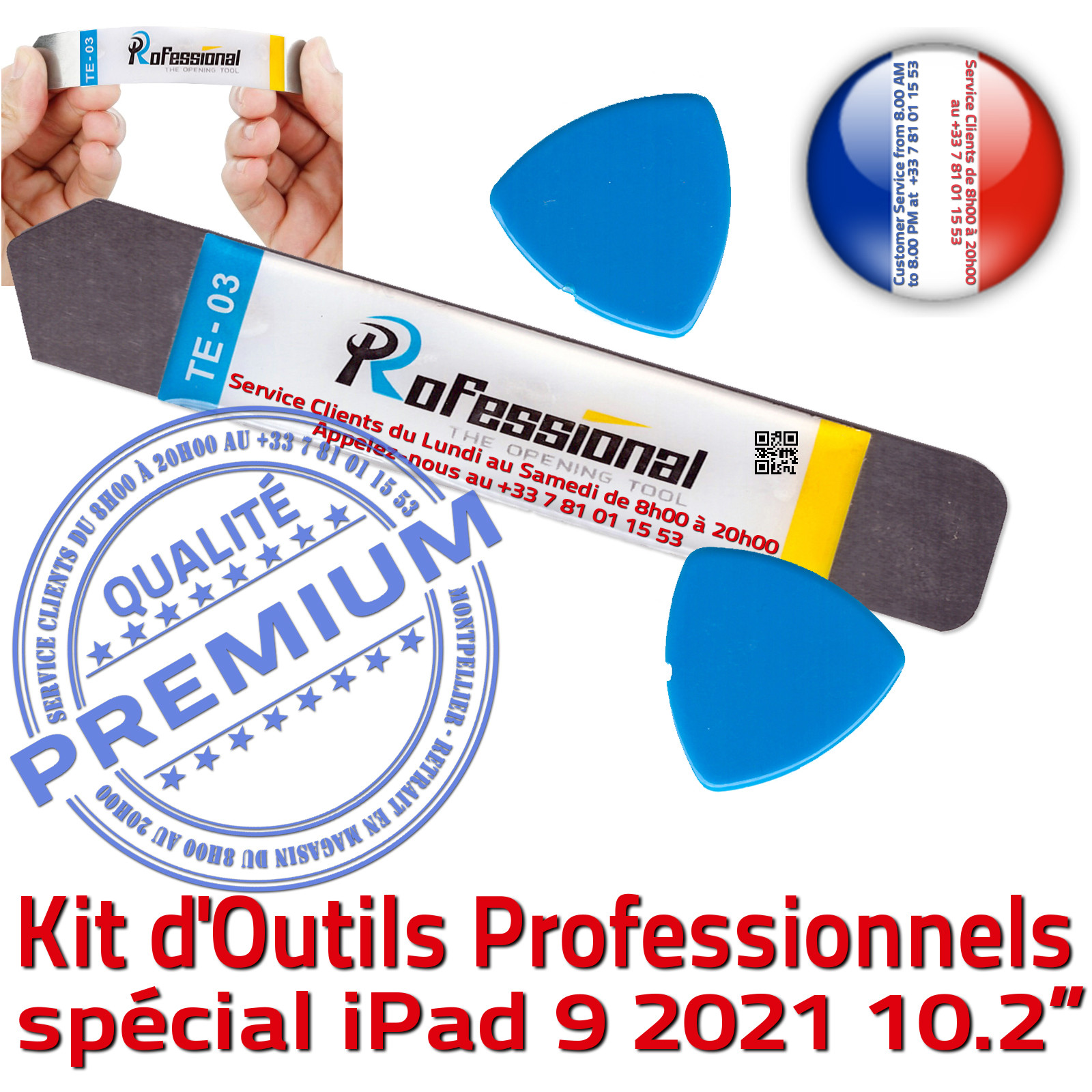 KIT Outils Qualité PRO Réparation Vitre Tactile iPad 2021 10.2-inch iLAME Démontage Remplacement Ecran Compatible PRO