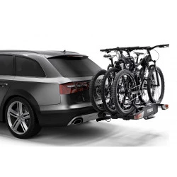 XT Thule 934100 porte-vélos pour 3 vélos porte-vélos, sur plateforme 3 attelage noir/aluminium boule EasyFold