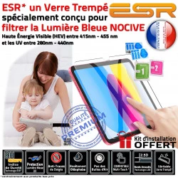 Film Verre Protecteur UV Chocs Incassable Ecran iPad Protection Anti-Rayures ESR Vitre Lumière Apple Trempé Bleue Filtre A2757