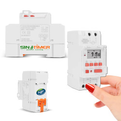 7kW SINOTimer 30A Rail Creuses Hebdomadaire DIN Electronique Programmateur Automatique Chauffe-Eau Contacteur Heures 7200W Jour-Nuit