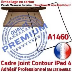 A1460 Contour Tablette Adhésif Châssis Ecran Réparation iPad Plastique 4 Precollé Tactile Vitre Noir N Autocollant Cadre Apple Joint