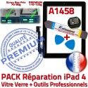 PACK iPad4 A1458 N PREMIUM Oléophobe 4 Qualité HOME iPad Outils Tactile Adhésif Réparation Vitre Démontage KIT Precollé Bouton Verre Noire