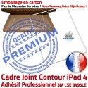 PACK iPad4 iLAME Joint Nappe B Verre Tablette Blanche Outils PREMIUM Apple Cadre Adhésif Tactile HOME Vitre Réparation Precollé Bouton