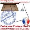 Joint Plastique iPad 3 N Precollé Autocollant Cadre Vitre Ecran Châssis Adhésif Apple Tactile Tablette Noir Réparation Contour ABS