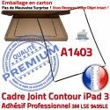 iPad A1403 Cadre Noir Joint Plastique Contour Vitre Tactile Autocollant Réparation Châssis Ecran Tablette Apple Adhésif Precollé