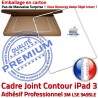 PACK iPad3 iLAME Joint B PREMIUM Tactile Vitre Adhésif Bouton HOME Verre Réparation Apple Blanche Tablette Outils Cadre Chassis Precollé