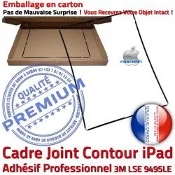 Joint Réparation Autocollant Ecran Vitre Apple Cadre N Noir Tactile Châssis Contour Precollé Adhésif Tablette ABS Plastique iPad