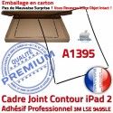 Joint Plastique iPad 2 A1395 N Contour Tablette Châssis Cadre Noir Apple Réparation Ecran Precollé Autocollant Adhésif Tactile Vitre