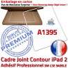 Joint Plastique iPad 2 A1395 B Vitre Apple Cadre Tablette Contour Tactile Réparation ABS Châssis Blanc Autocollant Adhésif Ecran