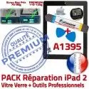 PACK iPad2 A1395 N PREMIUM Bouton Outils Oléophobe Qualité Noire HOME 2 Réparation Verre KIT iPad Vitre Tactile Precollé Adhésif Démontage