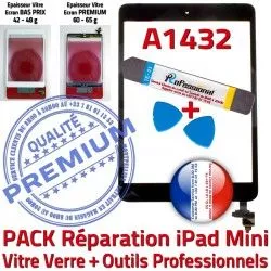 Vitre IC MINI Bouton Precollé Mini Qualité Verre Tactile Apple Adhésif Nappe Réparation HOME KIT Noire Noir iPad Outils Tablette PREMIUM A1432 PACK