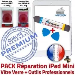 Réparation MINI1 Apple 1 Tablette Verre iPad Blanc Mini KIT Nappe Complet Tactile Blanche HOME Bouton PACK Démontage Adhésif PREMIUM Qualité Vitre Outil