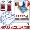 iPad Mini1 A1432 Blanc Réparation Monté Vitre Tablette Nappe Oléophobe Filtre Fixation Caméra Adhésif Bouton Home Ecran Tactile Verre