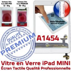 Ecran Mini1 Fixation iPad Blanc Vitre Verre Réparation Oléophobe Filtre A1454 Caméra Adhésif Bouton Tactile Monté Nappe Home Tablette