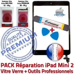 Vitre Qualité Precollé Outil Tactile Adhésif MINI2 Bouton KIT Verre Démontage iPad HOME Nappe Noir PREMIUM Tablette Apple Réparation 2 Noire PACK Mini