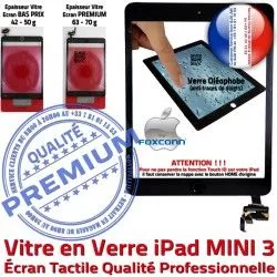 Tablette Nappe Adhésif Mini3 3 MINI Filtre Noir A1599 Ecran Tactile Oléophobe Fixation A1600 iPad Réparation Bouton Home Verre Vitre Monté Caméra