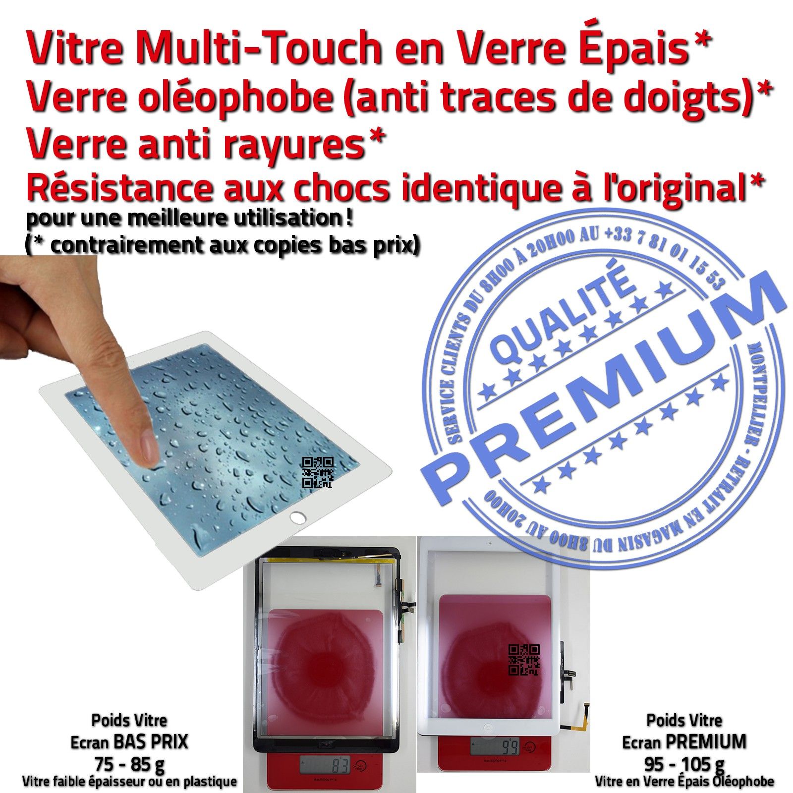 Adhésif Prémonté Precollé Tablette iPad AIR 5 Apple Retina Display Changer Vitre Tactile Blanche Verre Assemblée QUALITE PREMIUM PACK Réparation Remplacement Changement Écran Complet Blanc Installer Caméra Bouton Home KIT Démontage Installation A1475