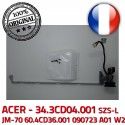 ACER Left Hinge 60.4CD36.001 090723 Fixations Gauche Portable SZS-L JM-70 W2 PC 34.3CD04.001 LCD A01 Charnière ORIGINAL écran Montant