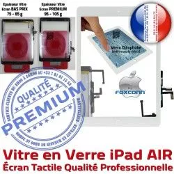 Monté Blanc Qualité Réparation Tactile Nappe iPad5 Oléophobe Fixation Tablette Ecran AIR Verre iPad Caméra Vitre HOME 5 Bouton Adhésif