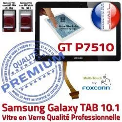 Tactile 10.1 GT 10 P7510 Noire Supérieure Vitre Ecran en N TAB Assemblée GT-P7510 Galaxy Samsung Qualité LCD Adhésif Verre PREMIUM Prémonté