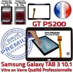 PREMIUM LCD Tactile Noire Galaxy Tab3 Prémonté TAB3 GT-P5200 Ecran Assemblée Samsung 10.1 Qualité Verre N Adhésif en Supérieure Vitre