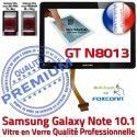 Samsung GT N8013 Galaxy NOTE 10.1 Vitre Tactile Noire en Verre Qualité Supérieure PREMIUM Assemblée Adhésif LCD Ecran Prémonté