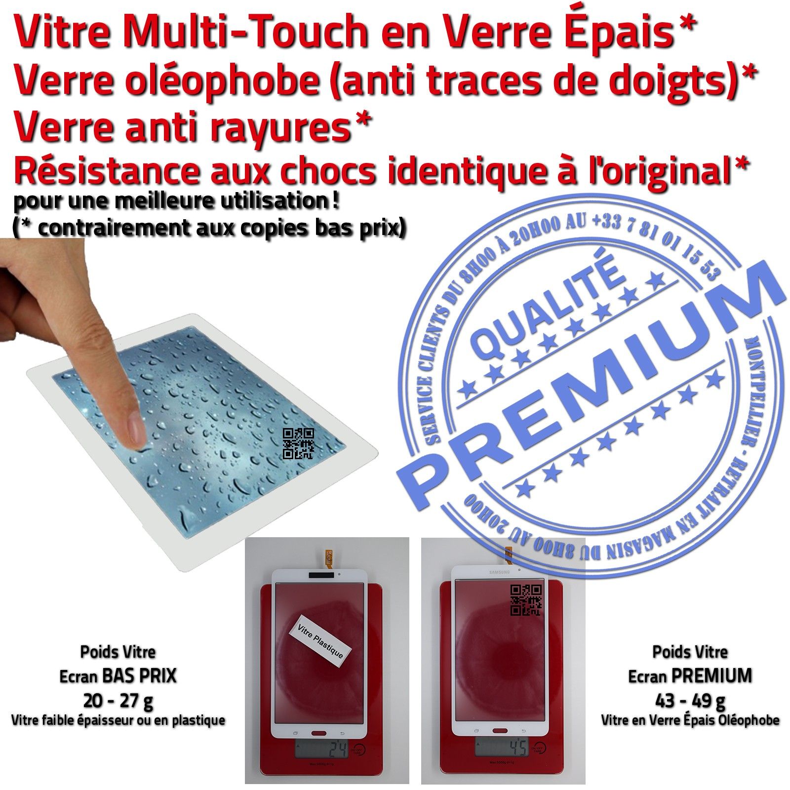 TAB3 230 SM-T230 Samsung Changement Écran Complet Blanc Installer Qualité PREMIUM Protection Film Changer Vitre Tactile Blanche Verre Assemblée PACK Démontage Installation KIT Adhésif Prémonté Precollé Réparation Remplacement Tablette TAB 3 Galaxy T230 SM