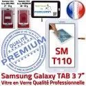 Samsung Galaxy SM-T110 Tab3 B Verre PREMIUM LCD 7 Assemblée en Supérieure TAB3 Tactile Qualité Vitre Ecran Prémonté Adhésif Blanche