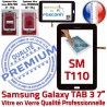 Samsung Galaxy TAB 3 SM-T110 N en Vitre Noire 7 Ecran Prémonté PREMIUM SM Supérieure Verre Adhésif Qualité LCD T110 TAB3 Assemblée Tactile