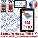 Samsung Galaxy SM-T110 Tab3 N Vitre Verre Noire en TAB3 Adhésif 7 Supérieure LCD Ecran Prémonté Qualité Tactile PREMIUM Assemblée