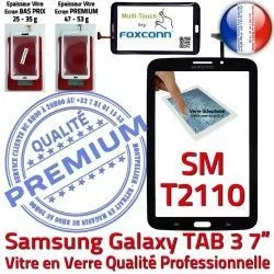 Supérieure Samsung Ecran Verre PREMIUM Tab3 Noire Adhésif Qualité Prémonté LCD SM-T2110 Galaxy Assemblée en Vitre 7 N Tactile TAB3