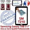 Samsung Galaxy SM-T210 Tab3 N TAB3 Vitre PREMIUM Verre en Qualité Adhésif Supérieure Ecran Noire 7 LCD Tactile Prémonté Assemblée