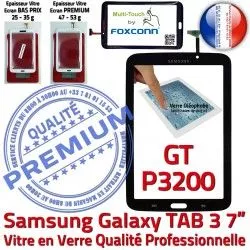 TAB Galaxy 7 Tactile Supérieure Qualité LCD Assemblée 3 Vitre GT-P3200 Ecran en TAB3 Verre Noire Samsung PREMIUM Prémonté N Adhésif