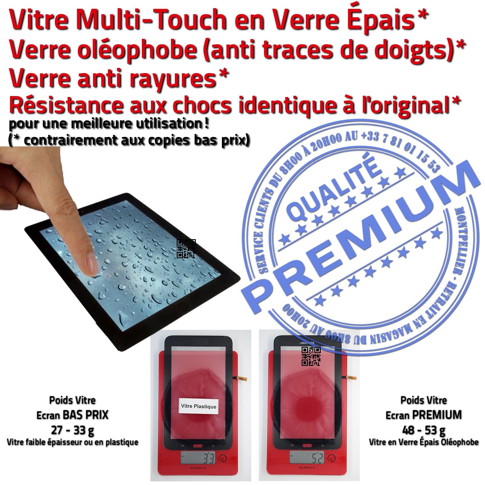 Démontage Installation Verre Qualité PREMIUM Protection Film TAB3 SM-T113 Samsung LITE KIT Adhésif Prémonté Precollé Réparation Remplacement Changer Vitre Tactile Assemblée Noire Tablette TAB 3 Galaxy T113 SM-113 Changement Écran Complet Noir Installer